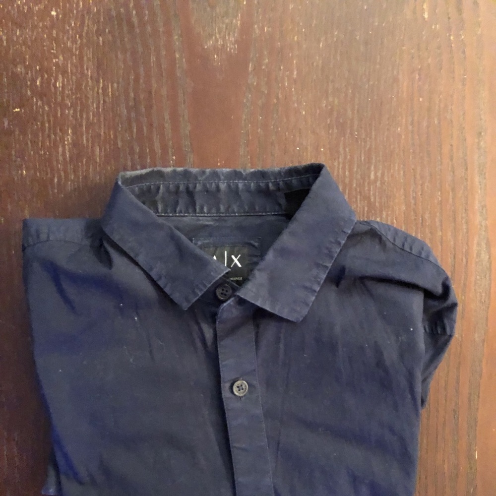 ARMANI Exchange Navy Dress Shirt (S)